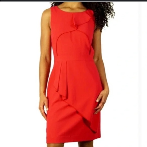 BCBGMaxAzria Sheath Red Mini Dress - Picture 1 of 6